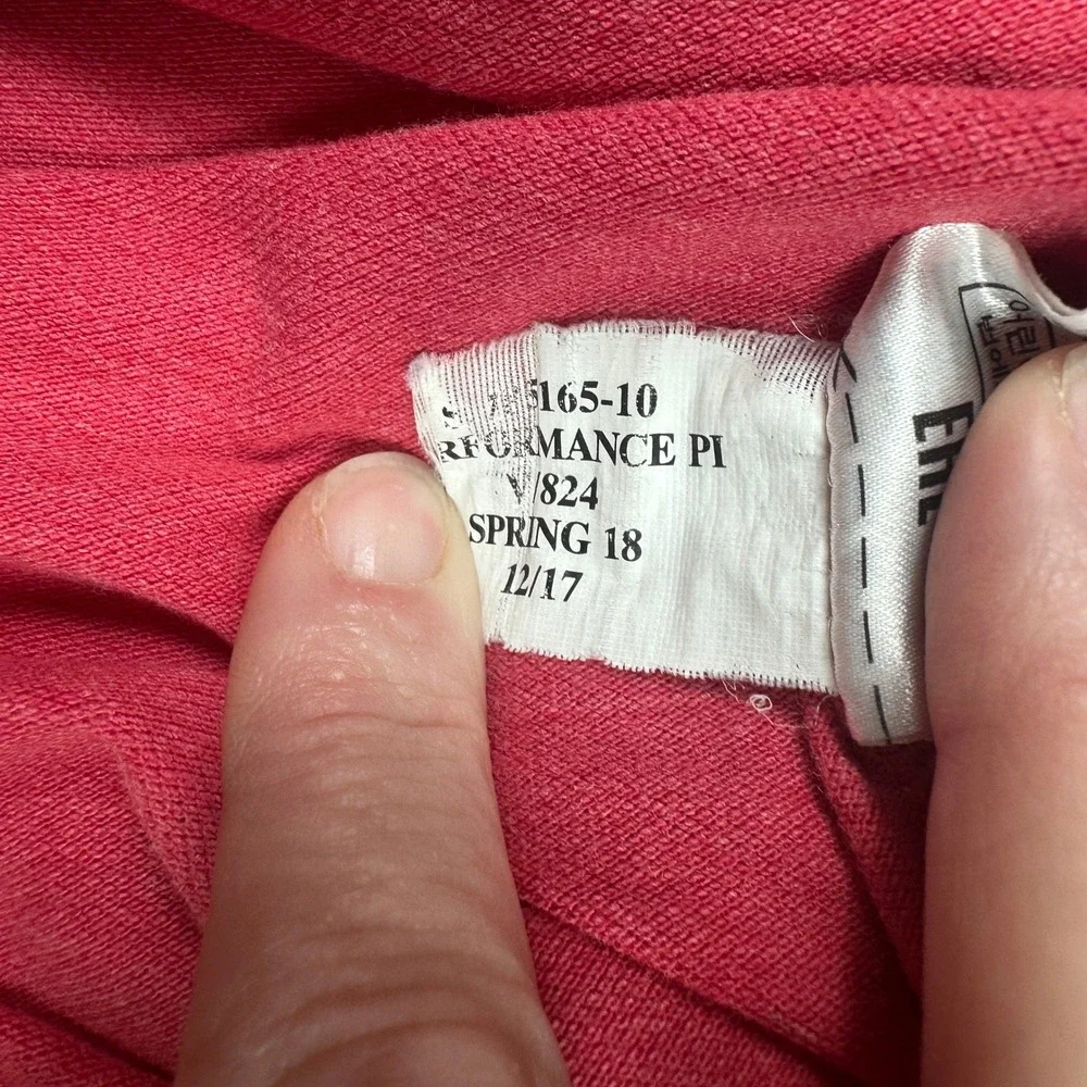 Banana Republic Performance Pique Polo Mens XL Red Short Sleeve Pocket Stretch‎